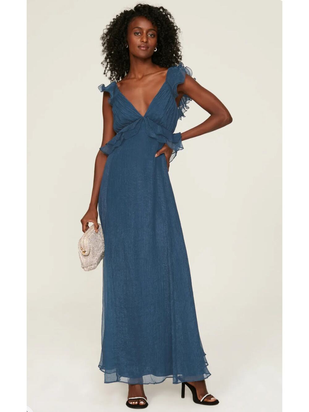 Hutch Rumi Blue chiffon Gown Size M